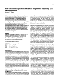 Cover page: Cell-adhesion-dependent influences on genomic instability and carcinogenesis