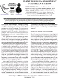 Cover page: Plant Disease Management for Organic Crops