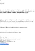 Cover page: Motion-robust, multi-slice, real-time MR thermometry for MR-guided thermal therapy in abdominal organs.