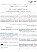 Cover page: The effects of supplemental dietary chitosan on broiler performance and myopathic features of white striping.