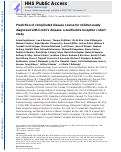 Cover page: Prediction of complicated disease course for children newly diagnosed with Crohn's disease: a multicentre inception cohort study