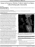 Cover page: Images in Emergency Medicine: Pediatric Spinal Cord Injury Without Radiographic Abnormality