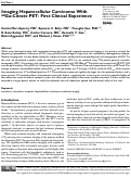 Cover page: Imaging Hepatocellular Carcinoma With 68Ga-Citrate PET: First Clinical Experience