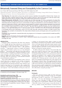 Cover page: Behaviorally Assessed Sleep and Susceptibility to the Common Cold