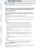 Cover page: Emotion Dysregulation as a Risk Factor for Posttraumatic Stress Disorder Stemming from Opioid Overdose Responding Among Community Laypeople.