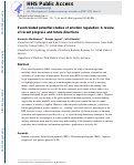 Cover page: Event-related potential studies of emotion regulation: A review of recent progress and future directions