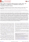 Cover page: Phase I Study Assessing the Pharmacokinetic Profile, Safety, and Tolerability of a Single Dose of Ceftazidime-Avibactam in Hospitalized Pediatric Patients