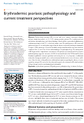 Cover page: Erythrodermic psoriasis: pathophysiology and current treatment perspectives