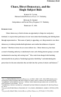 Cover page: Chaos, Direct Democracy, and the Single Subject Rule