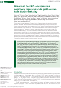 Cover page: Donor and host B7-H4 expression negatively regulates acute graft-versus-host disease lethality