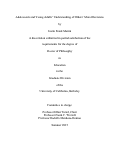 Cover page: Adolescents' and Young Adults' Understanding of Others' Moral Decisions