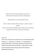 Cover page: Effectiveness of community‐based early intervention for children with autism spectrum disorder: a meta‐analysis