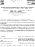 Cover page: Magnetic resonance imaging biomarkers of chronic obstructive pulmonary disease prior to radiation therapy for non-small cell lung cancer