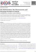 Cover page: Sex Determination, Sex Chromosomes, and Karyotype Evolution in Insects.