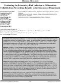 Cover page: Evaluating the Laboratory Risk Indicator to Differentiate Cellulitis from Necrotizing Fasciitis in the Emergency Department