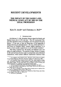 Cover page: The Impact of the Family and Medical Leave Act of 1993 on the Legal Profession