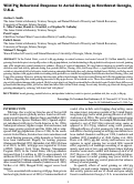 Cover page: Wild Pig Behavioral Response to Aerial Gunning in Southwest Georgia, U.S.A.