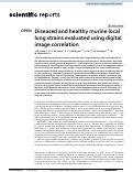 Cover page: Diseased and healthy murine local lung strains evaluated using digital image correlation