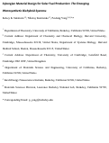 Cover page: Cyborgian Material Design for Solar Fuel Production: The Emerging Photosynthetic Biohybrid Systems