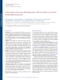 Cover page: Association of lactate dehydrogenase with mortality in incident hemodialysis patients.