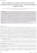 Cover page: Bovine leukemia virus linked to breast cancer but not coinfection with human papillomavirus: Case‐control study of women in Texas