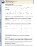 Cover page: SETDB1 accelerates tumourigenesis by regulating the WNT signalling pathway.