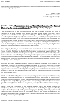 Cover page: Review of Jennifer Lander, Transnational Law and State Transformation: The Case of Extractive Development in Mongolia