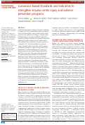 Cover page: Consensus-based Standards and Indicators to strengthen trauma center injury and violence prevention programs