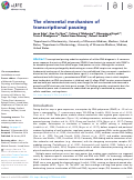 Cover page: The elemental mechanism of transcriptional pausing