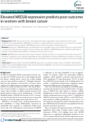 Cover page: Elevated MED28 expression predicts poor outcome in women with breast cancer