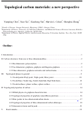 Cover page: Topological carbon materials: A new perspective