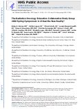 Cover page: The Radiation Oncology Education Collaborative Study Group 2020 Spring Symposium: Is Virtual the New Reality?