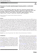 Cover page: Outcomes of severely injured pregnant trauma patients: a multicenter analysis.