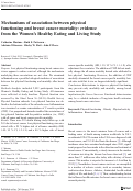 Cover page: Mechanisms of association between physical functioning and breast cancer mortality: evidence from the Women’s Healthy Eating and Living Study