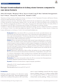 Cover page: Ectopic biomineralization in kidney stone formers compared to non-stone formers.