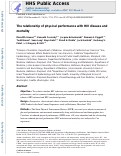 Cover page: The relationship of physical performance with HIV disease and mortality