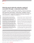 Cover page: Inferring causal molecular networks: empirical assessment through a community-based effort