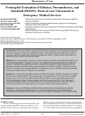 Cover page: Prehospital Evaluation of Effusion, Pneumothorax, &amp; Standstill (PEEPS): Point-of-care Ultrasound in Emergency Medical Services