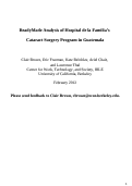 Cover page: ReadyMade Analysis of Hospital de la Familia’s Cataract Surgery Program in Guatemala