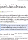 Cover page: Posterior hippocampal spindle-ripples co-occur with neocortical theta-bursts and down-upstates, and phase-lock with parietal spindles during NREM sleep in humans
