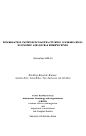 Cover page: Information Systems in Manufacturing Coordination: Economic and Social Perspectives