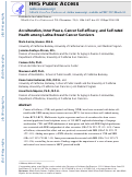 Cover page: Acculturation, Inner Peace, Cancer Self-efficacy, and Self-rated Health among Latina Breast Cancer Survivors