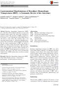 Cover page: Gastrointestinal Manifestations of Hereditary Hemorrhagic Telangiectasia (HHT): A Systematic Review of the Literature