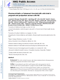 Cover page: Pharmacokinetics of Atazanavir Boosted With Cobicistat in Pregnant and Postpartum Women With HIV