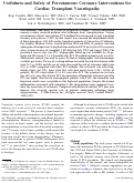 Cover page: Usefulness and Safety of Percutaneous Coronary Interventions for Cardiac Transplant Vasculopathy