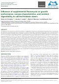 Cover page: Influence of supplemental flavomycin on growth performance, carcass characteristics, and nutrient digestibility in calf-fed Holstein steers.