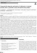 Cover page: Comparing the diagnostic performance of radiotracers in recurrent prostate cancer: a systematic review and network meta-analysis.