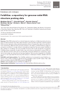 Cover page: FoldAtlas: a repository for genome-wide RNA structure probing data