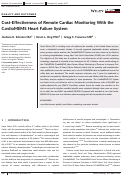 Cover page: Cost‐Effectiveness of Remote Cardiac Monitoring With the CardioMEMS Heart Failure System