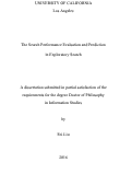 Cover page: The Search Performance Evaluation and Prediction in Exploratory Search